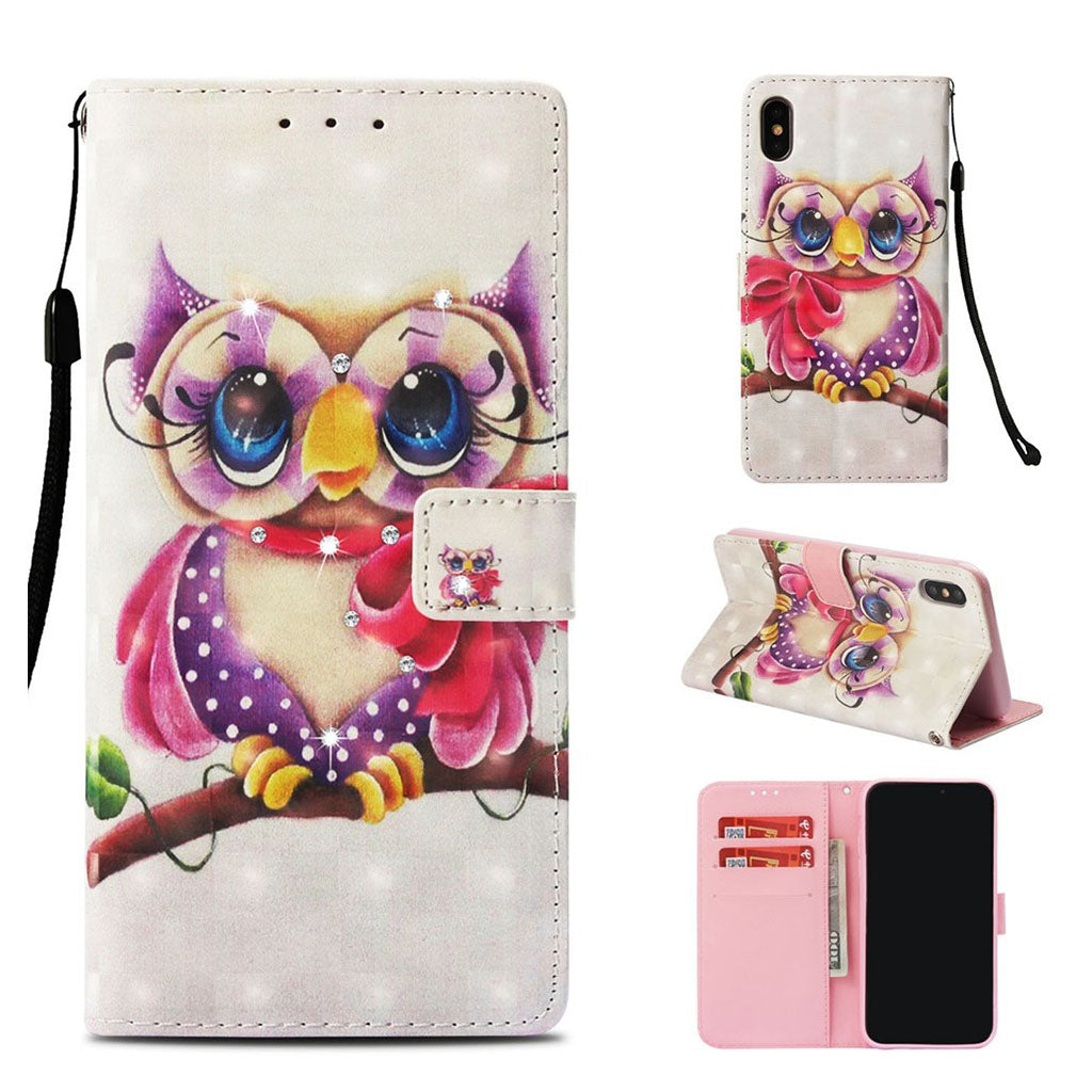 Rhinestone læder-etui til iPhone XS Max